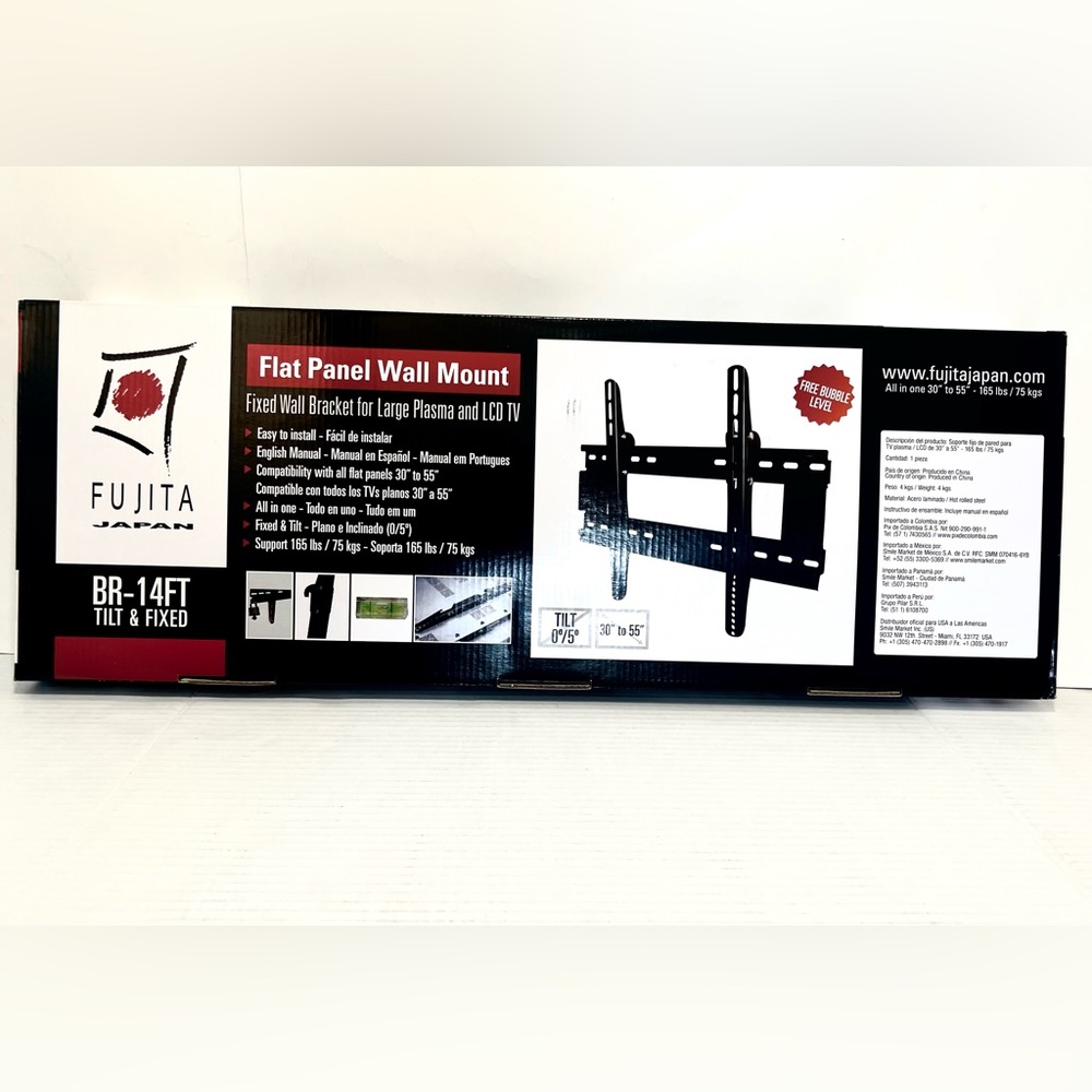 Flat Tilt & Fixed TV Wall Mount Bracket Universal Fit TVs 30" to 55"